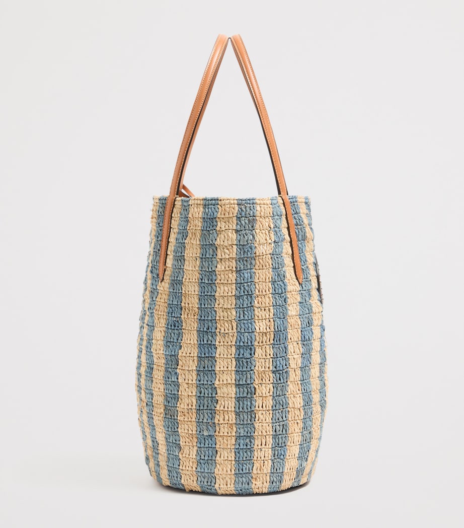 Valentino Garavani Straw VLogo Signature Bucket Bag Image 3