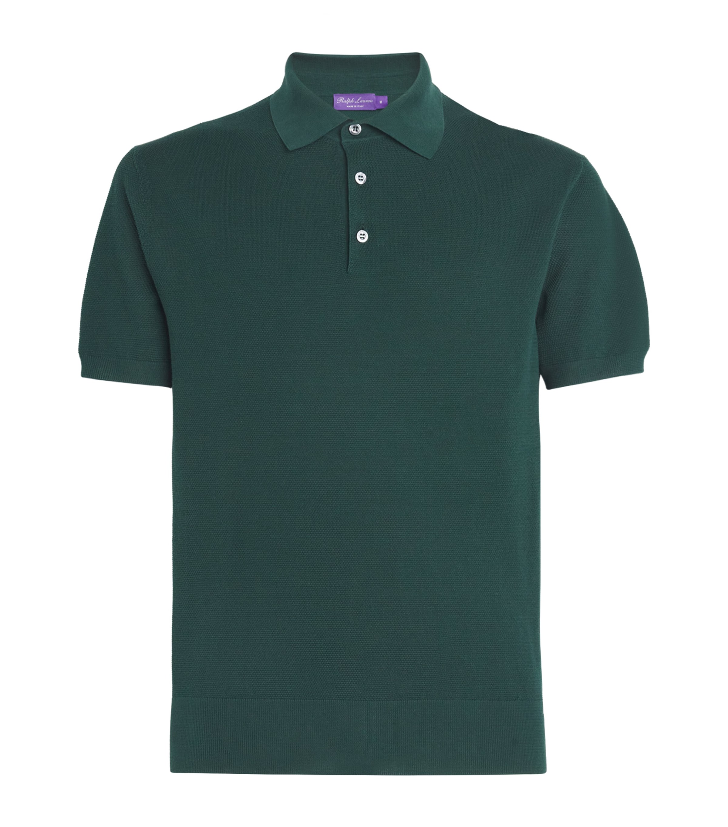 Ralph Lauren Purple Label Green Cotton Polo Shirt | Harrods US