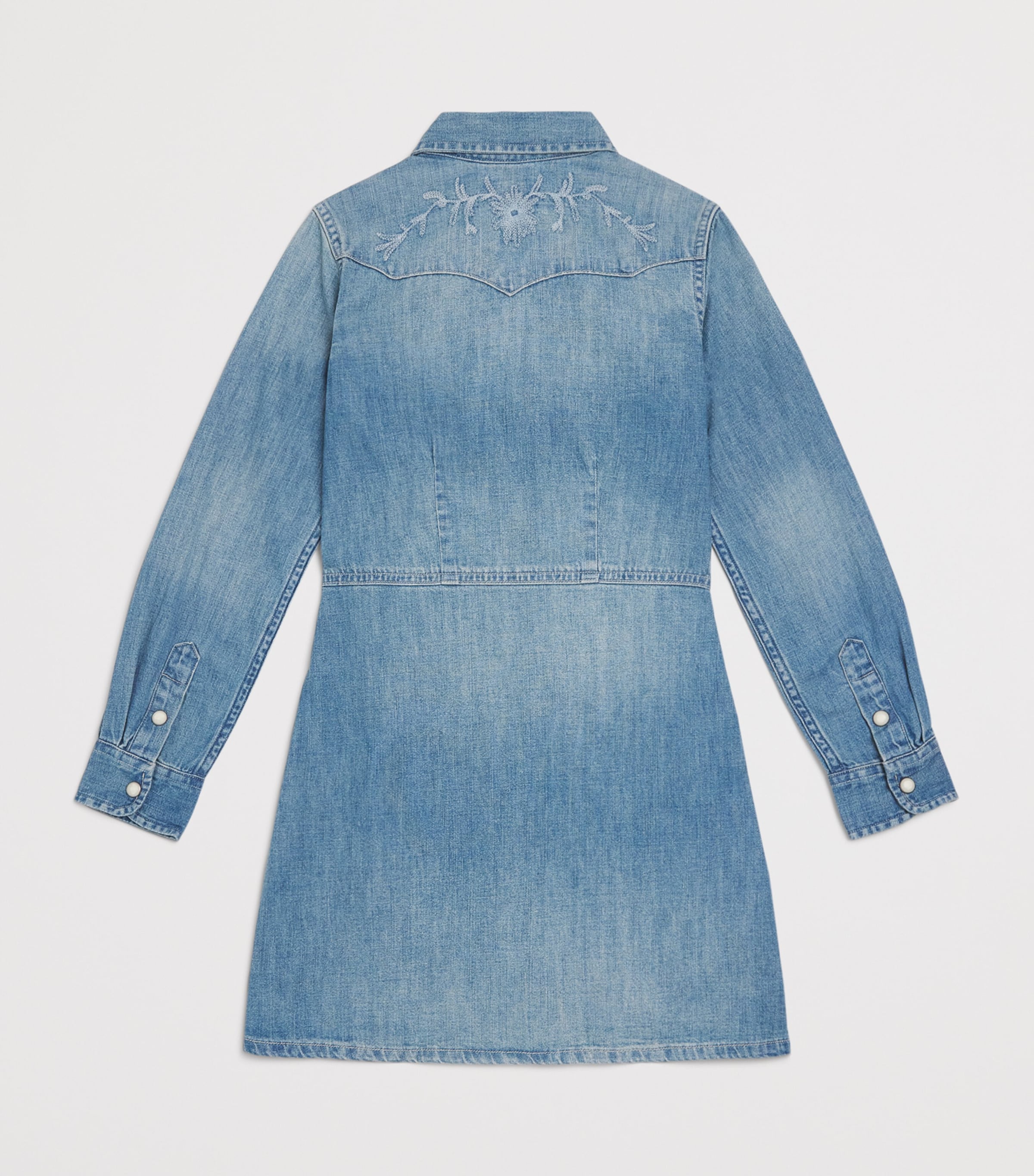 Ralph Lauren Kids Western Denim Dress (7-16 Years) Abiline Wash Image 2