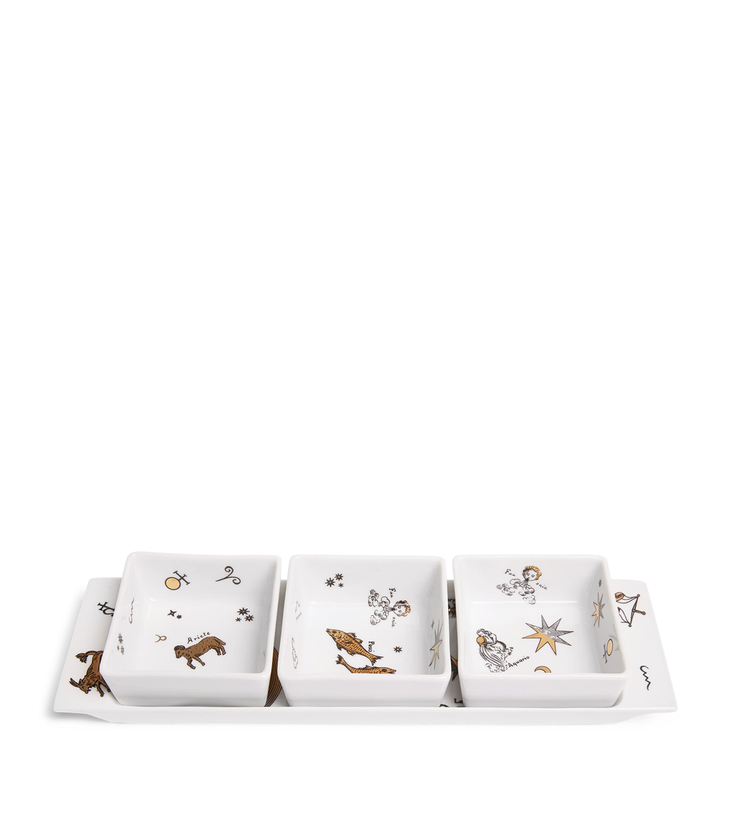 Fornasetti Porcelain Astronomici Appetizer Set