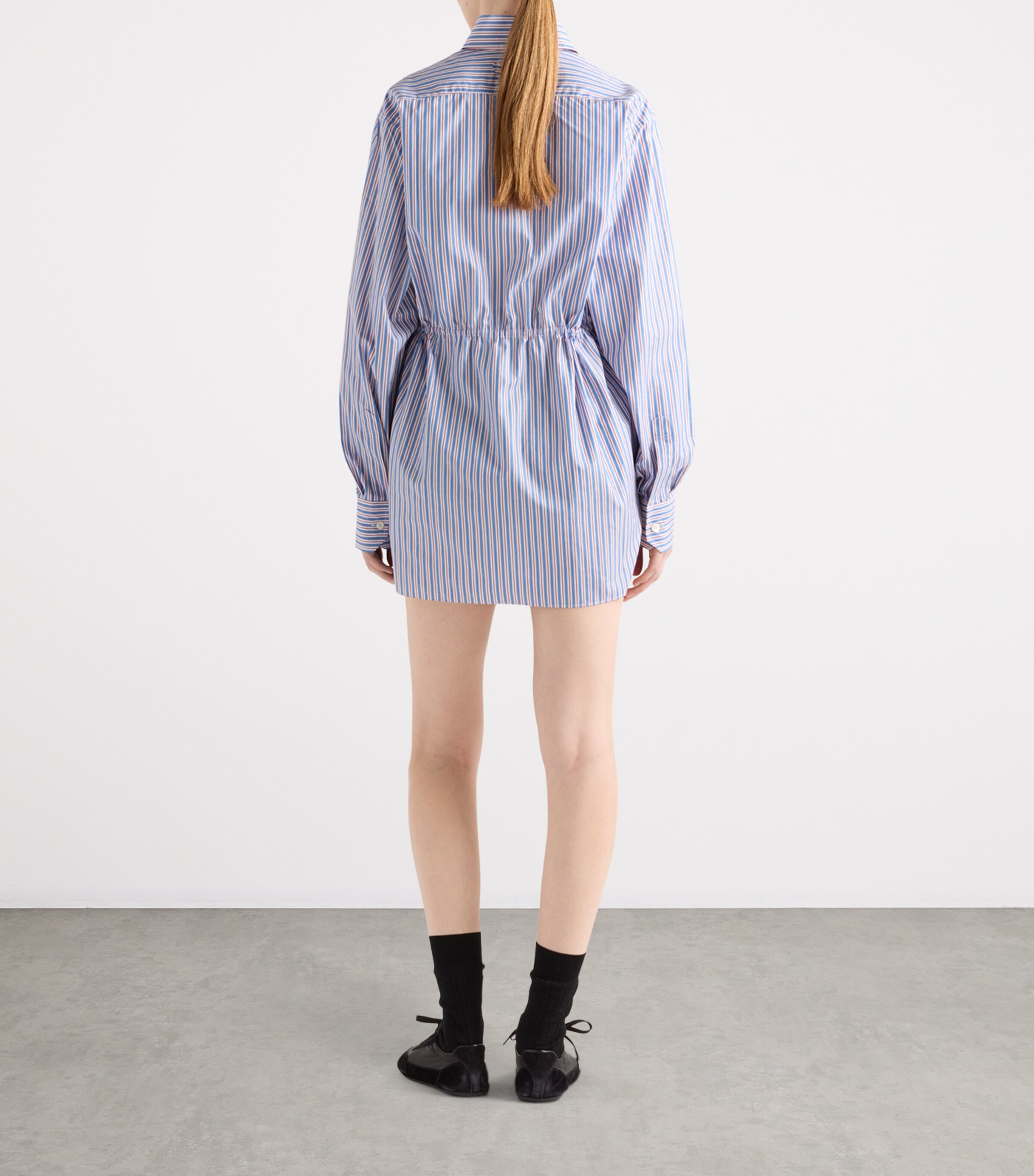 Prada Womens Cotton Poplin Striped Shirt Image 5