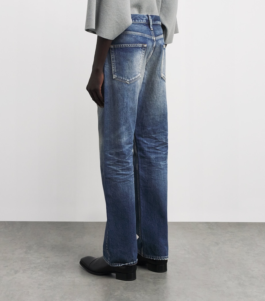 Light Wash Straight Jeans MID INDIGO Image 4