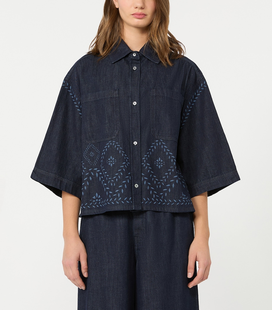 Weekend Max Mara Womens Alare Denim Shirt Navy Image 2