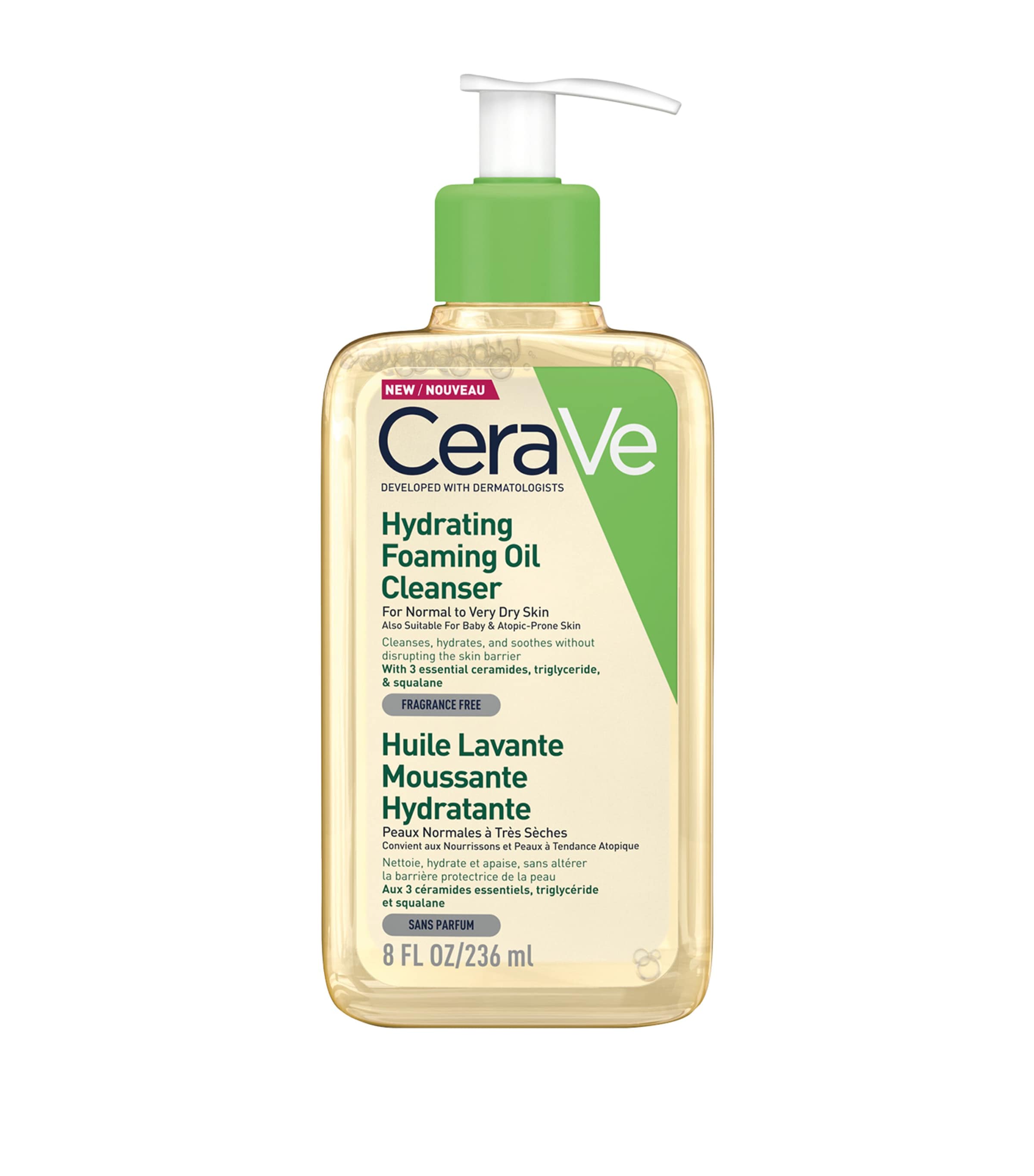 CERAVE Hydrating Foaming Oil Cleanser (236ml) Image 1