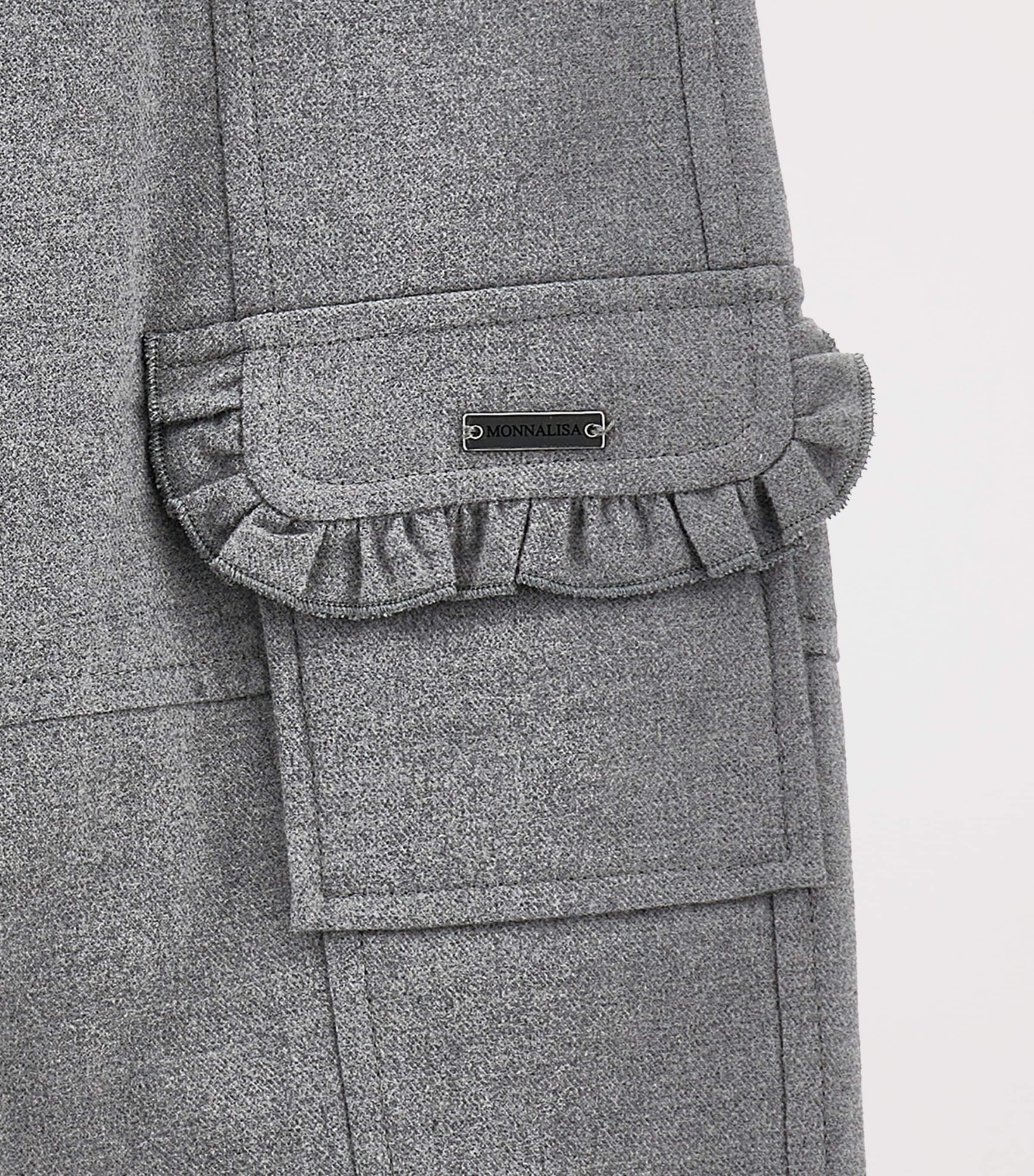 Cotton-Blend Cargo Trousers (2-12 Years) GRIGIO Image 4