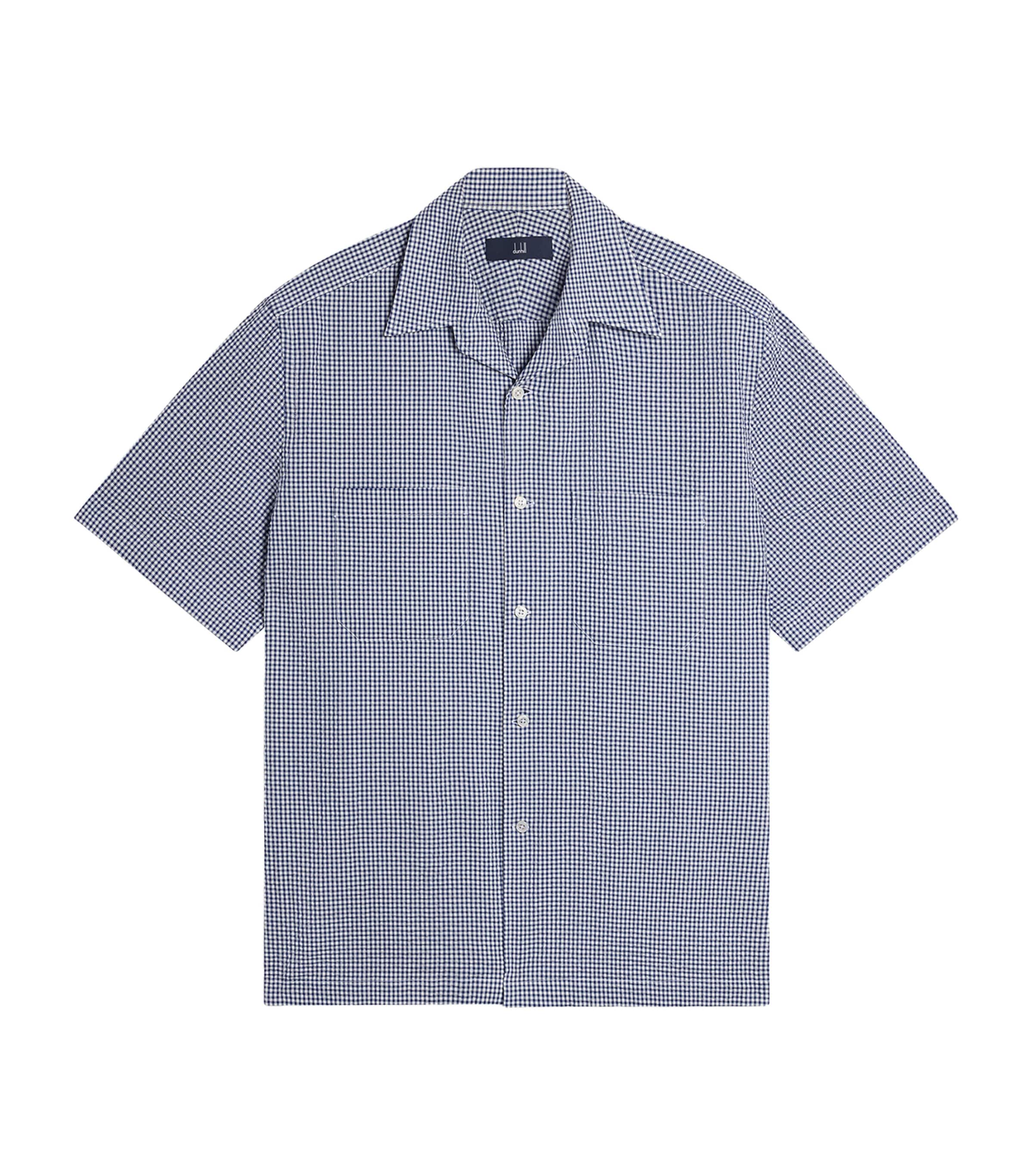 Dunhill Mens Cotton Gingham Shirt Image 1