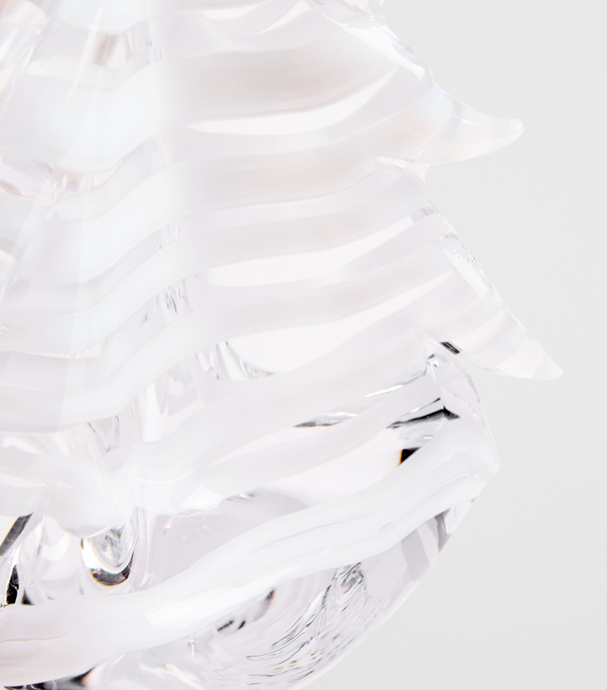 Glass Vermont Snowdrift Christmas Tree Ornament WHITE AND CLEAR Image 2