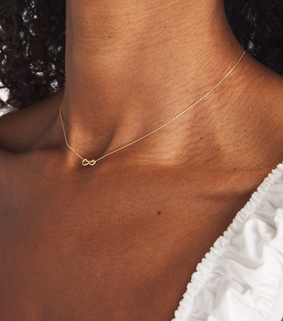 Yellow Gold Infinite Pendant Necklace GOLD Image 2