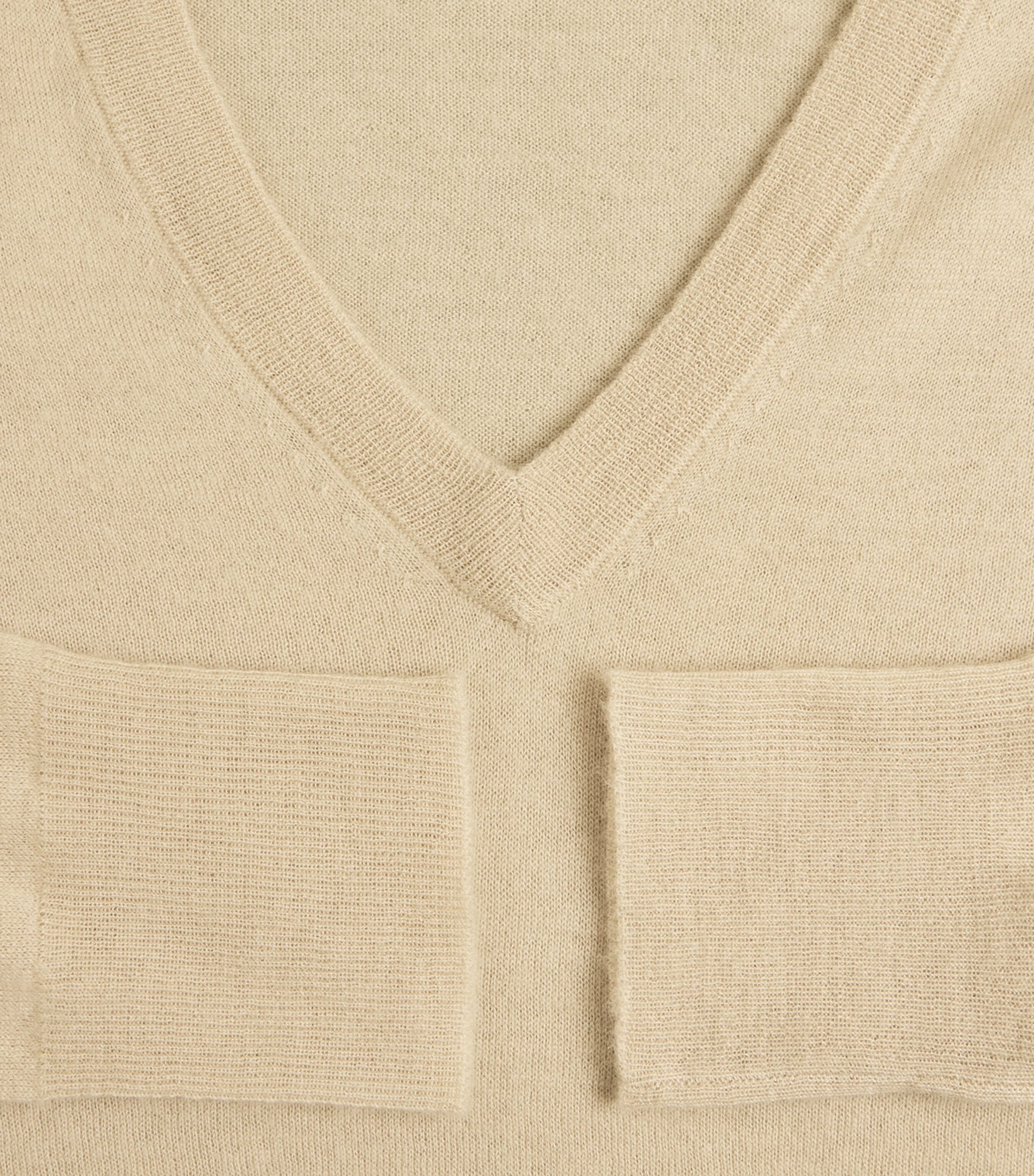 Joseph Womens Cashmere Cashair V-Neck Sweater Powder Image 6