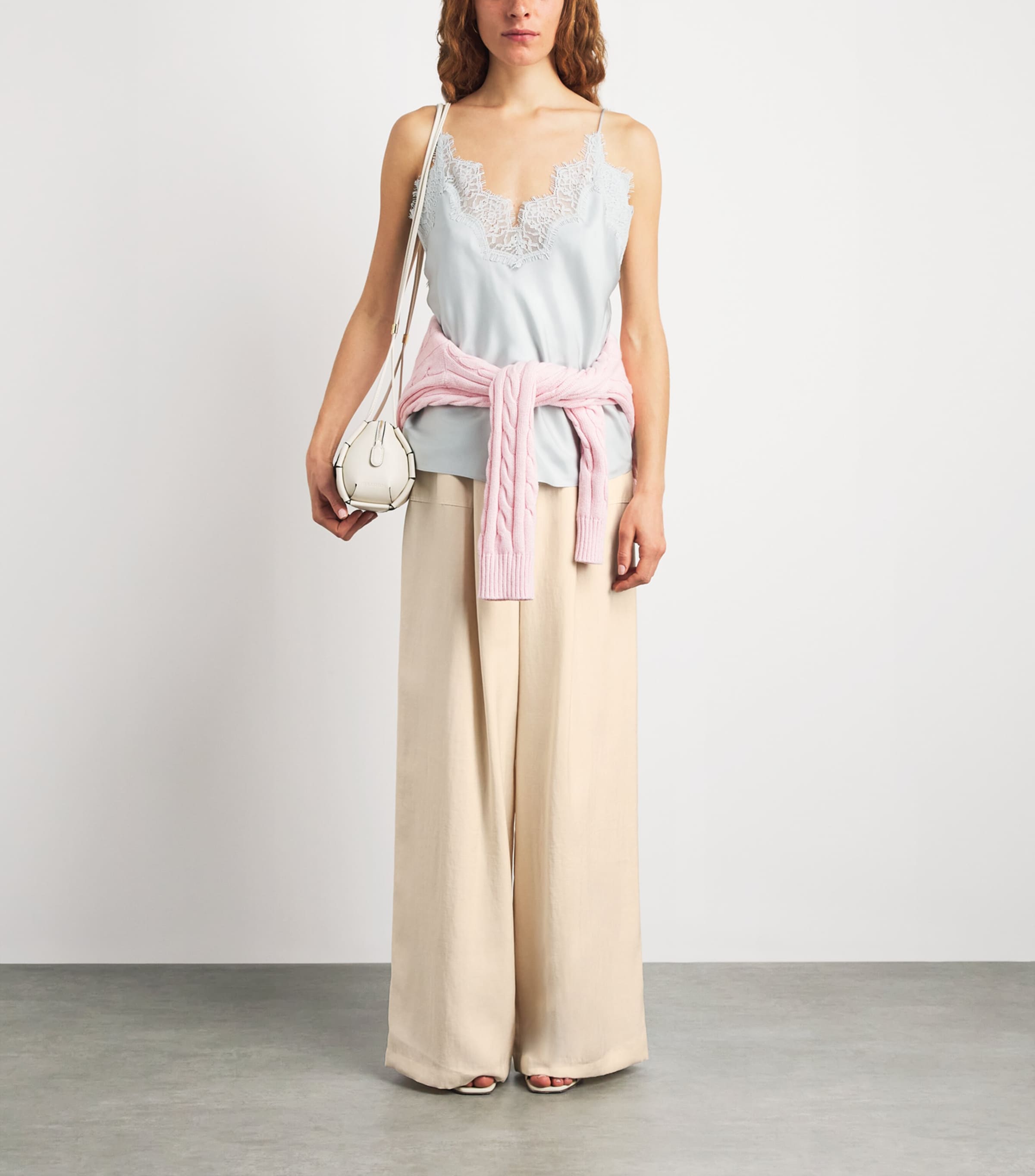 Claudie Pierlot Womens Wide-Leg Trousers Vanilla Image 2