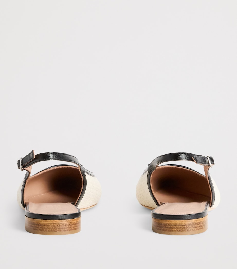 Bouclé Jama Slingback Flats CREAM Image 4