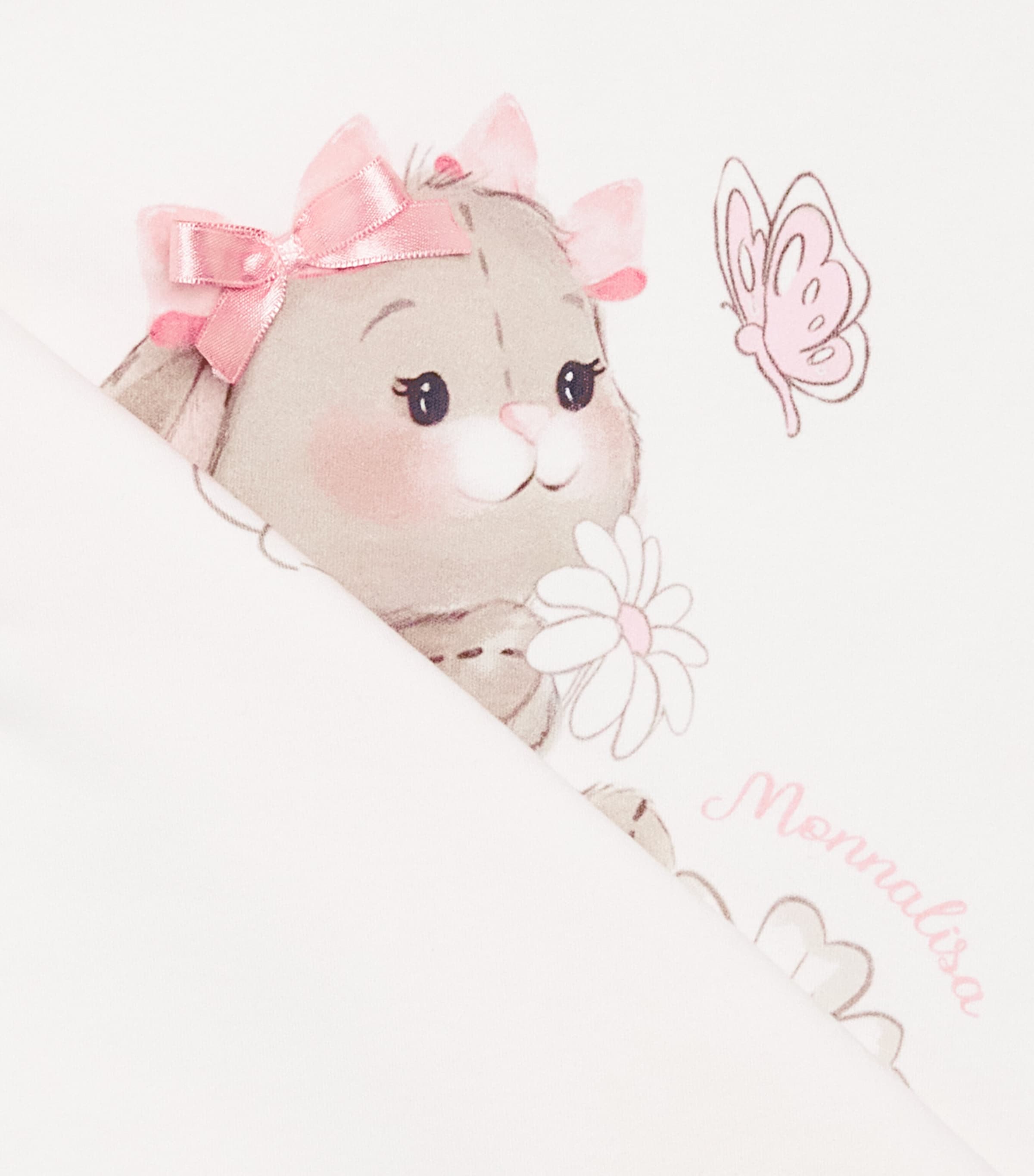Monnalisa Cotton Bunny Padded Blanket (70cm x 100cm) Cream+fairytale Image 2