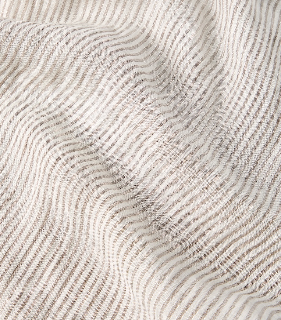 Brunello Cucinelli Linen-Blend Stripe Scarf Image 4