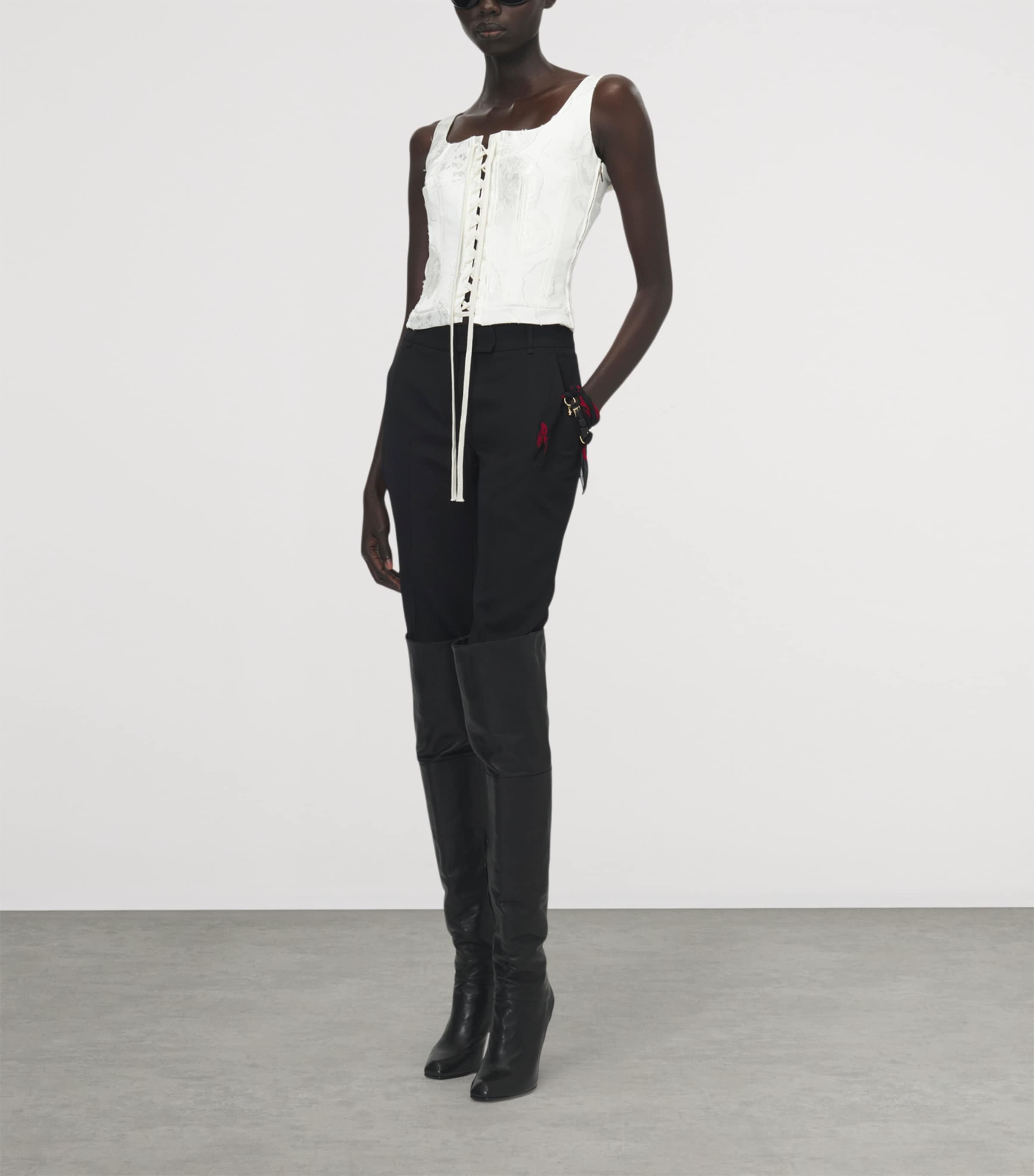 McQueen Womens Fil Coupé Floral Corset Top Image 4