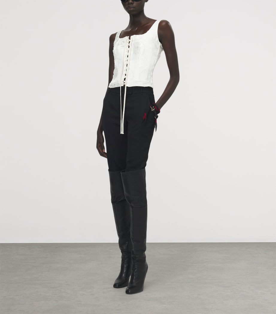 McQueen Womens Fil Coupé Floral Corset Top Image 4