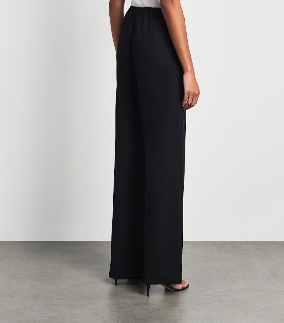 STAUD Womens Satin Stroll Trousers Blk Black Image 5
