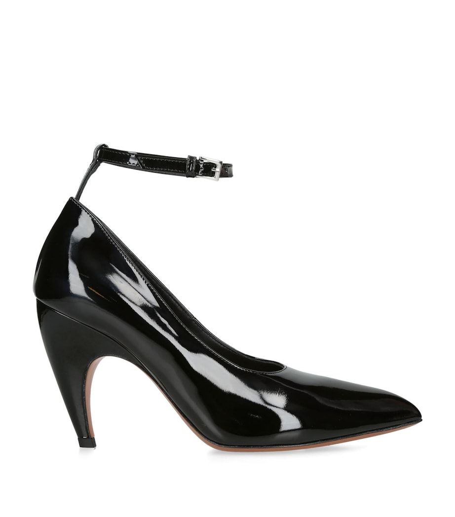 Leather Curve Pumps 110 BLACK Image 1