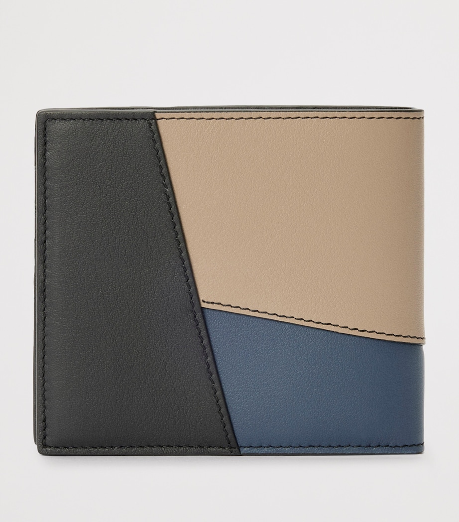 Leather Puzzle Edge Wallet INDIGO DYE/CORDA Image 2