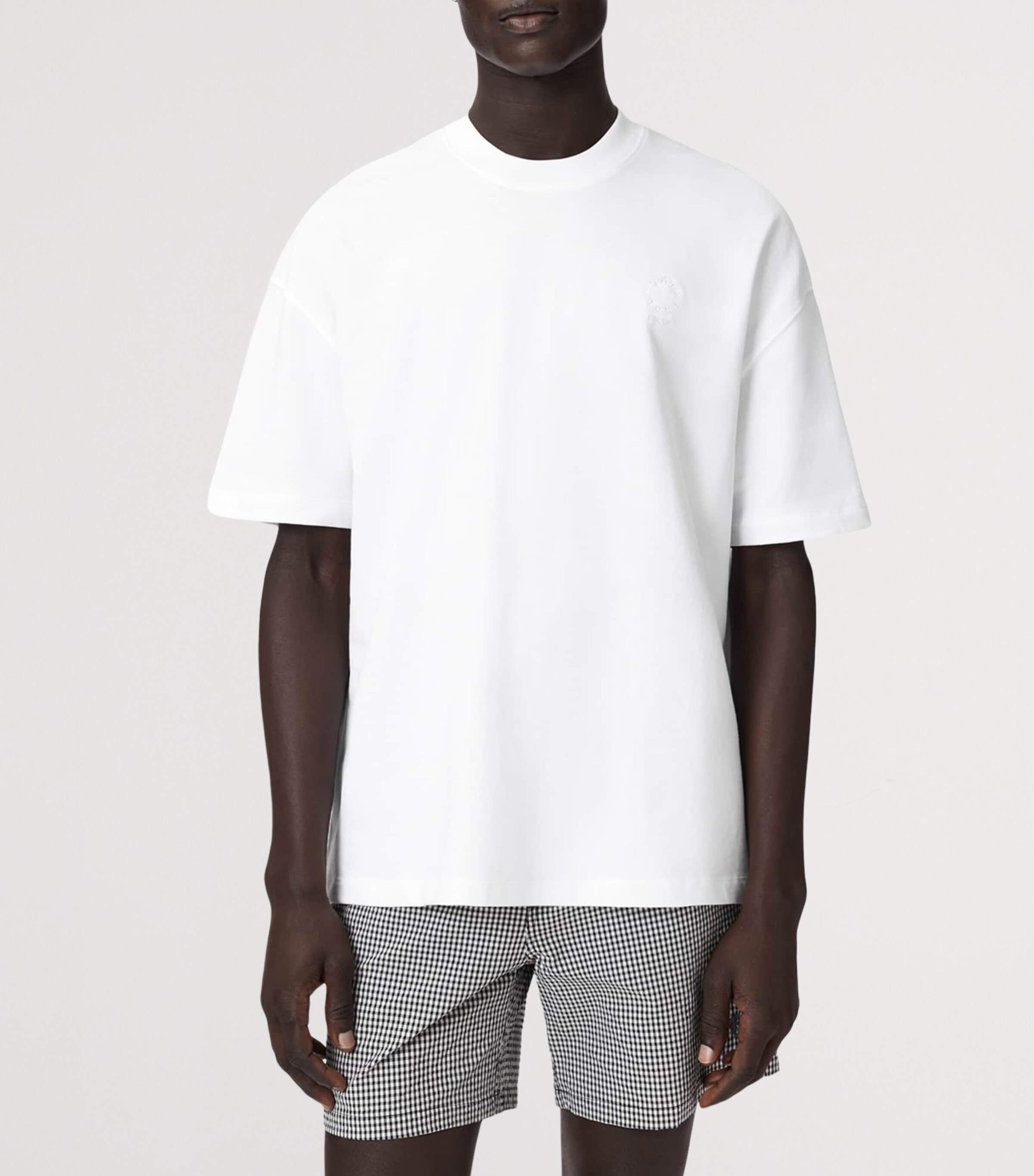 AllSaints Mens Organic Cotton Haven T-Shirt Ashen White Image 3