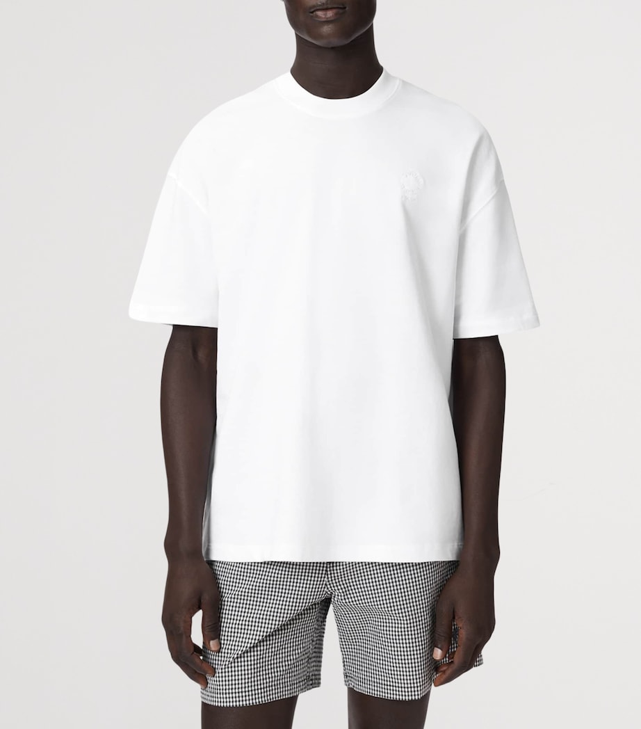 AllSaints Mens Organic Cotton Haven T-Shirt Ashen White Image 3