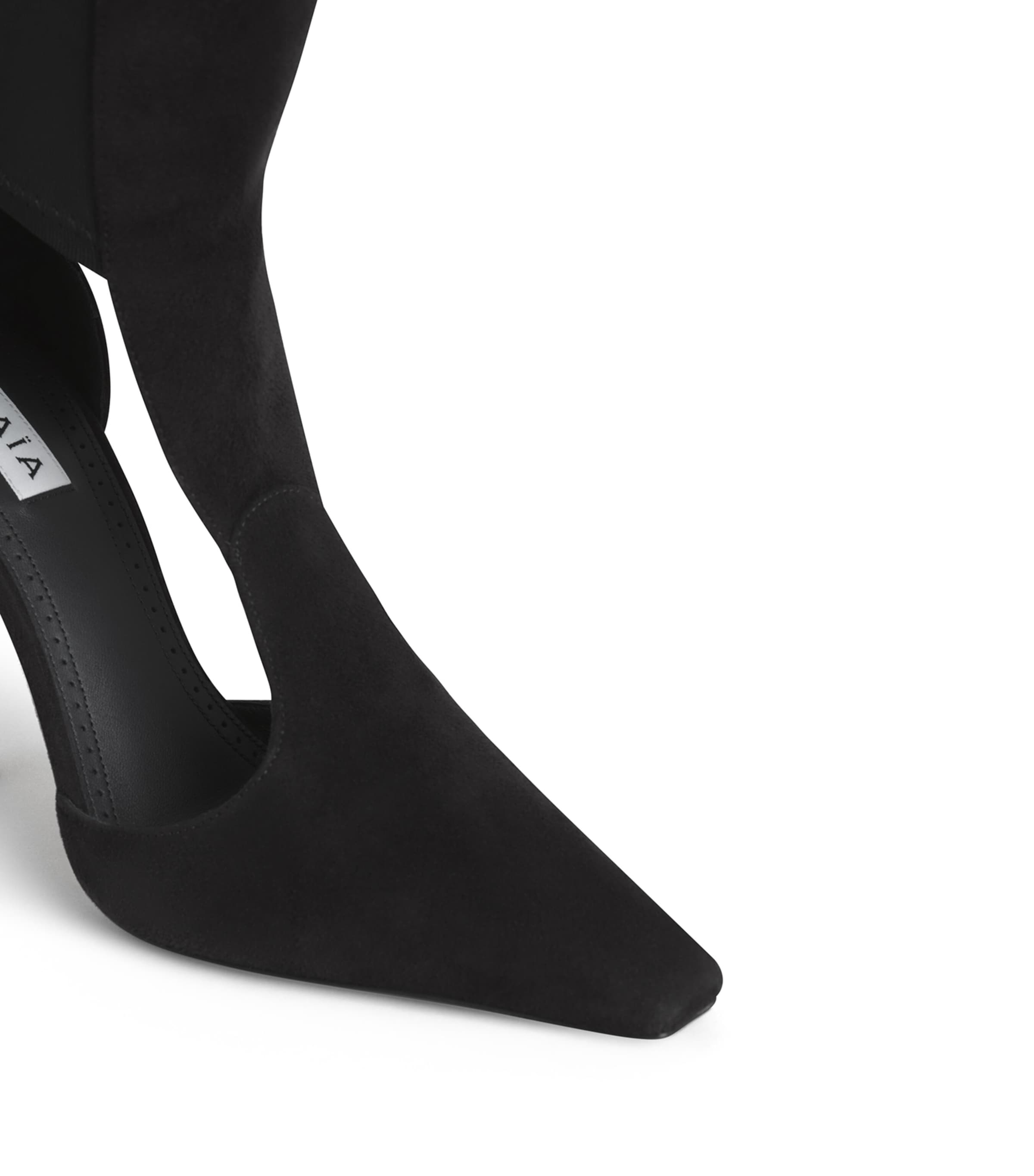 Alaïa Suede Cut-Out Boots 100 Black Image 4