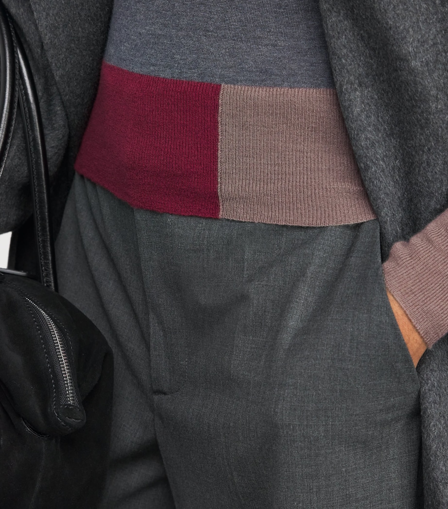 Cashmere High-Neck Sweater SMOKE COMBO Image 6