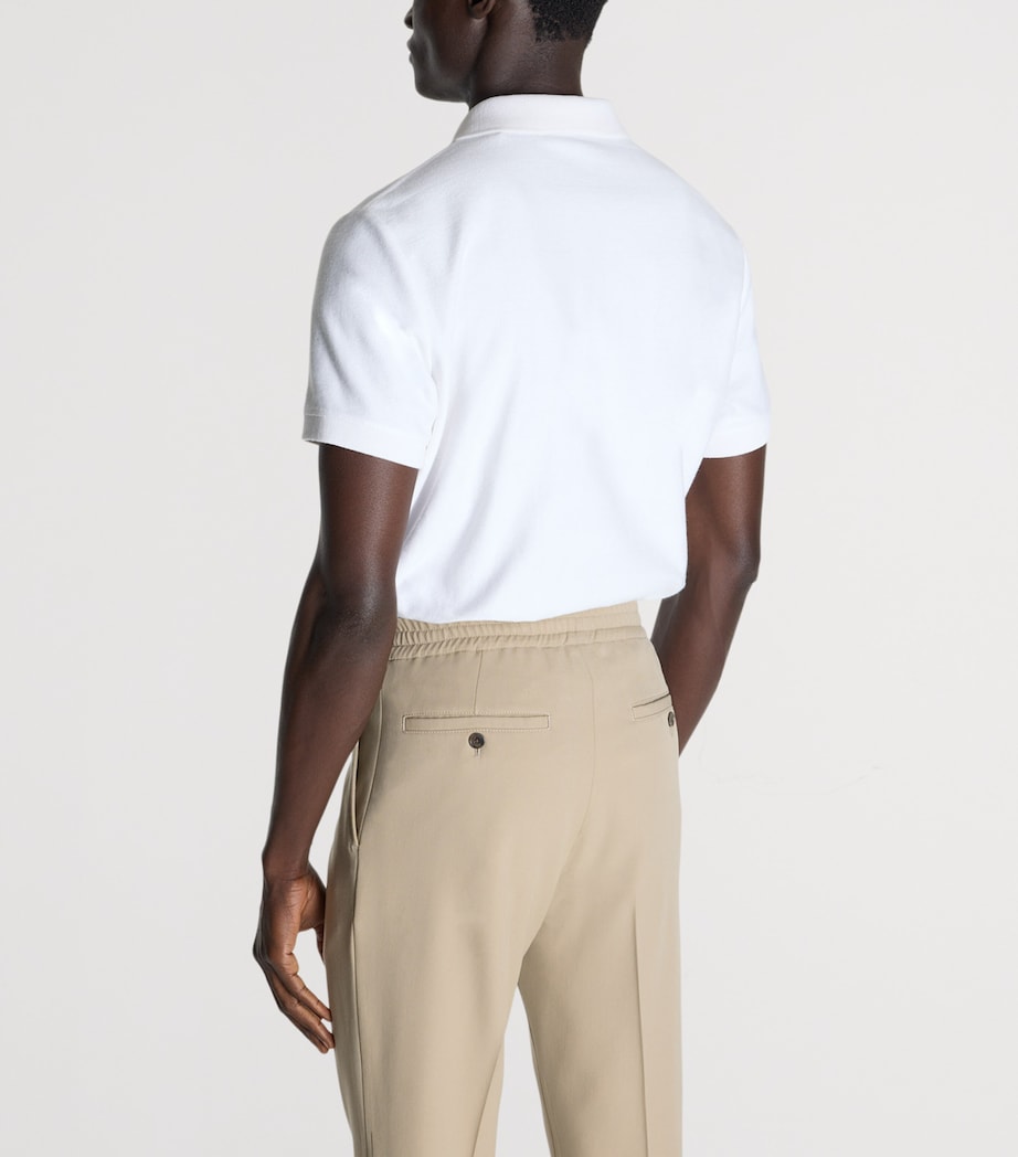 Dunhill Mens Cotton Herringbone Polo Shirt Image 4