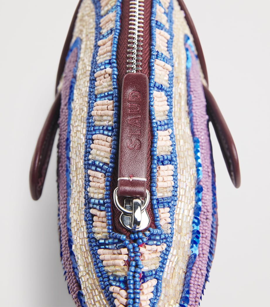 STAUD Beaded Pesce Clutch Bag Ultr Ultraviolet Image 5