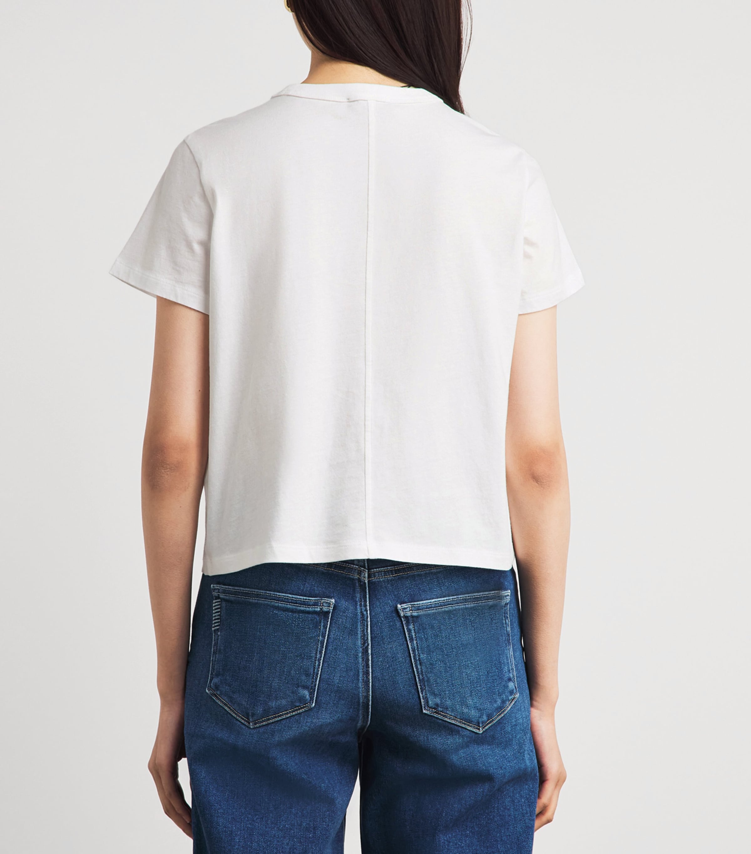 PAIGE Womens Cotton Rhodes T-Shirt White Image 5