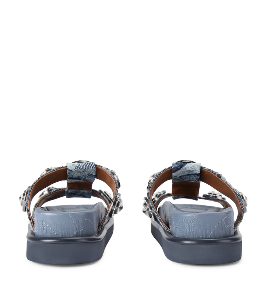 Kurt Geiger London Denim Orson Crystal Sandals Denim Image 2