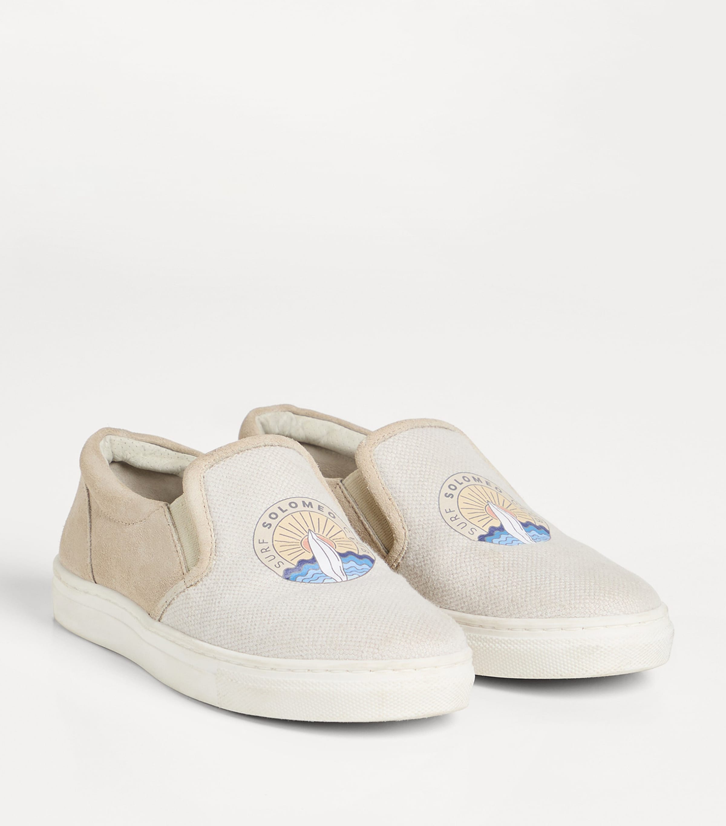Brunello Cucinelli Kids Canvas Slip-On Sneakers | Harrods US