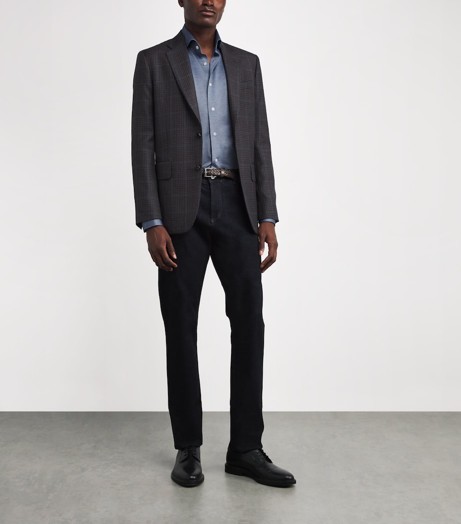 Cotton Jersey Dress Shirt DARK BLUE Image 2