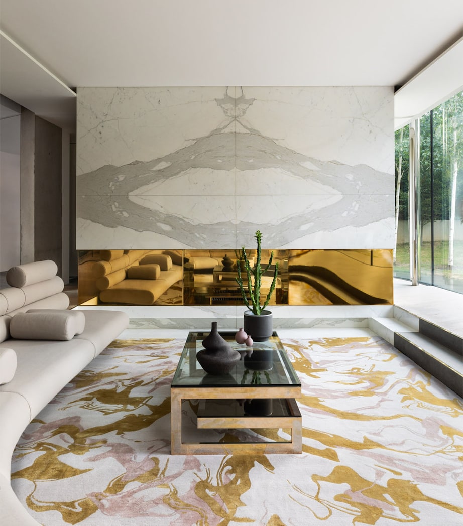 Echo Gold Rug (2.74m x 1.83m) PINK Image 4