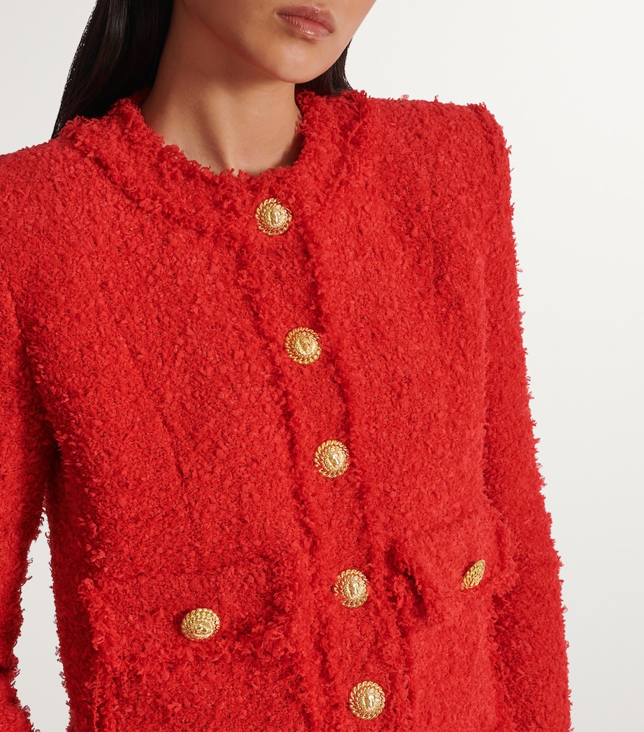 Tweed Cropped Jacket ROUGE Image 6