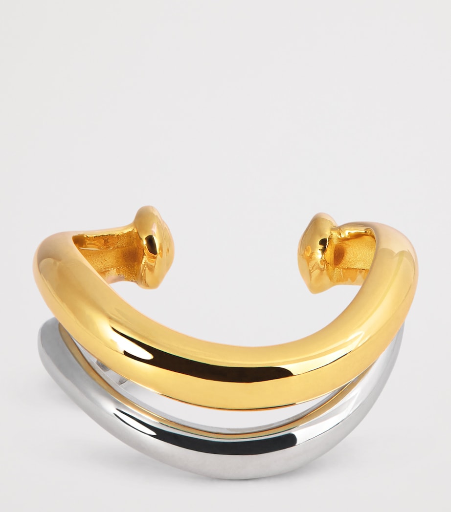 Yellow Gold and Diamond Lot N*93 Boa Double Ear Cuff MIXED GOLD Image 4