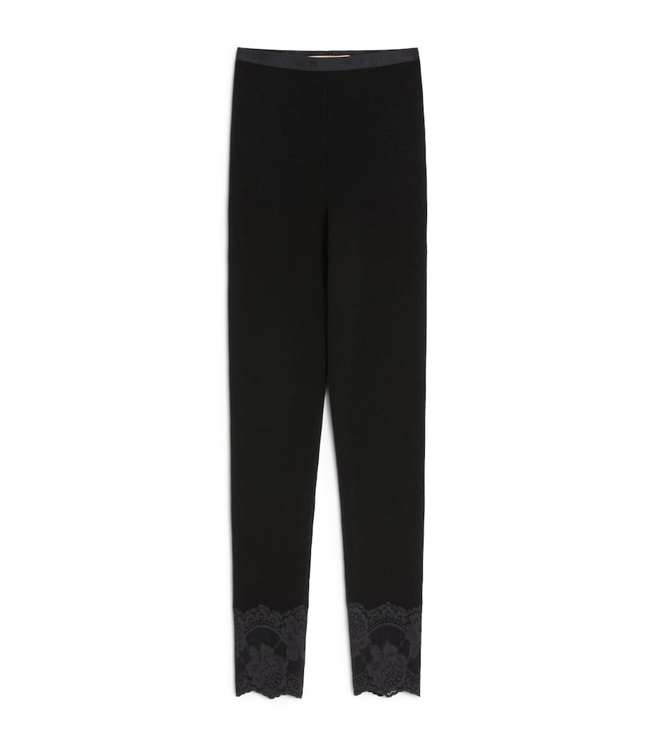 Cashmere Floral-Hem Leggings 0NO Image 1