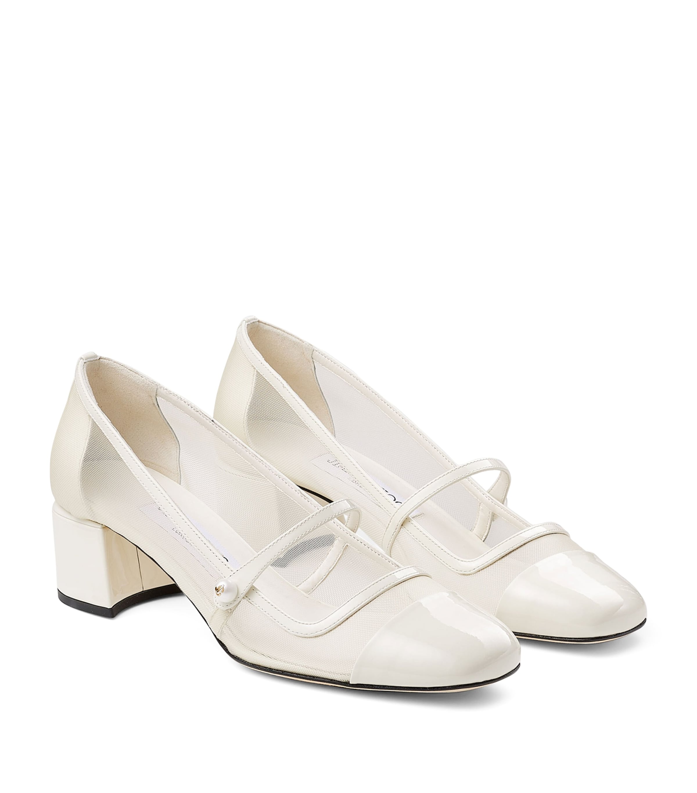 Elisa 45 Leather Mary Jane Heeled Pumps LATTE/LATTE Image 4