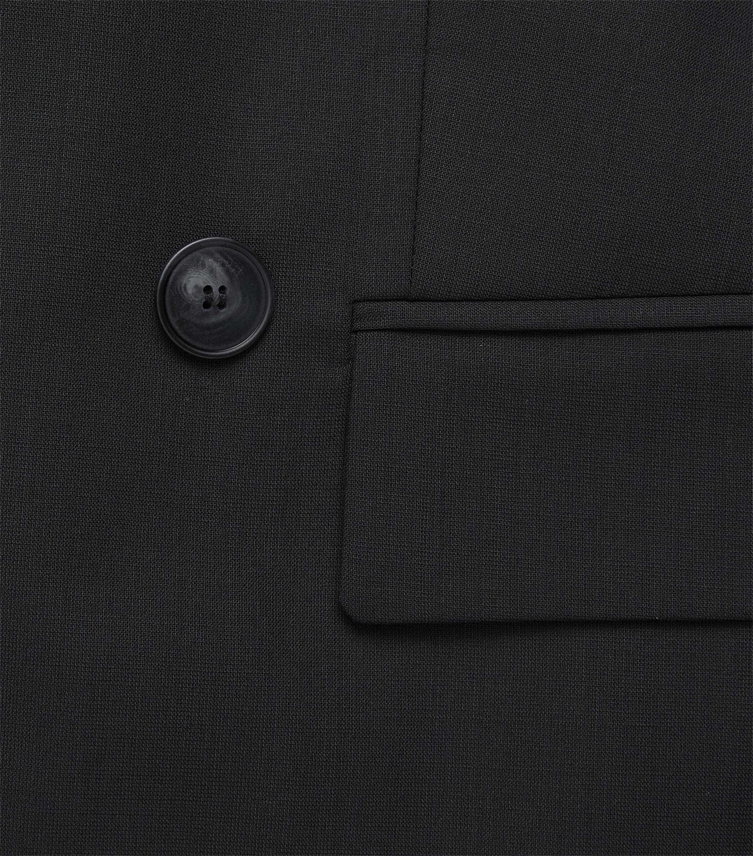 Joseph Womens Wool-Blend Jaden Blazer Black Image 6