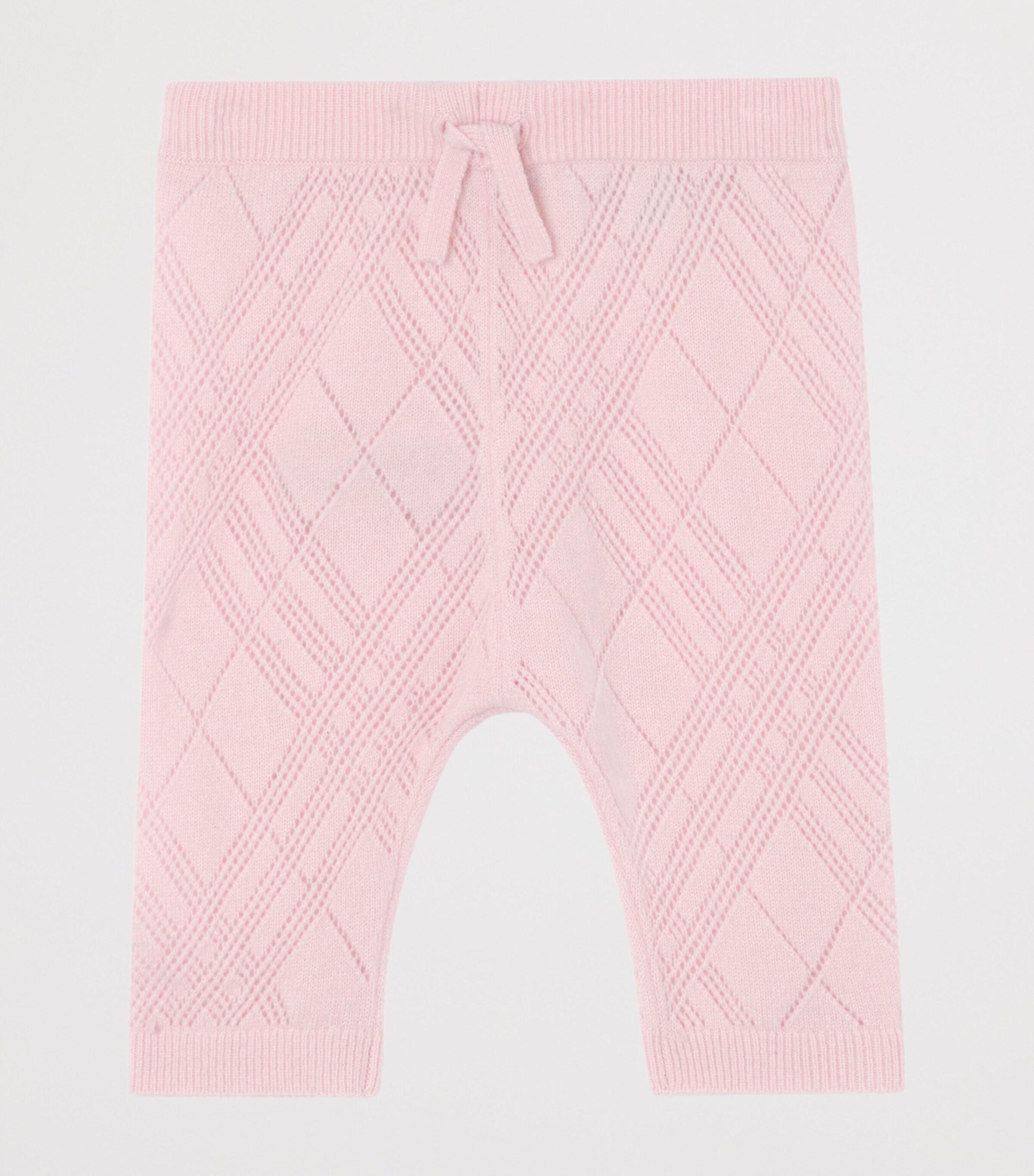 Burberry Kids Cashmere Check Cardigan and Trouser Set (1-18 Months) Archive Pink Image 4