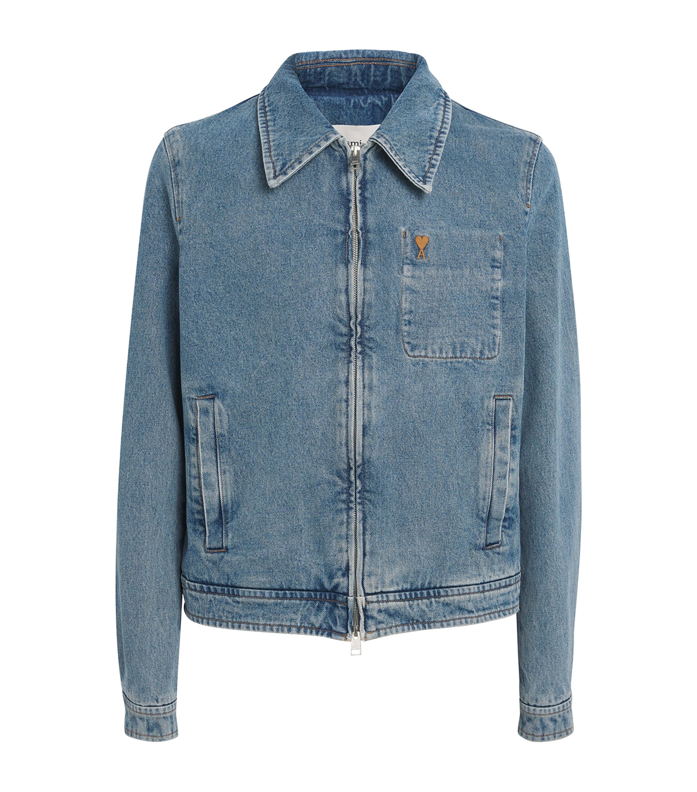 AMI Paris Blue Ami de Coeur Denim Jacket | Harrods US