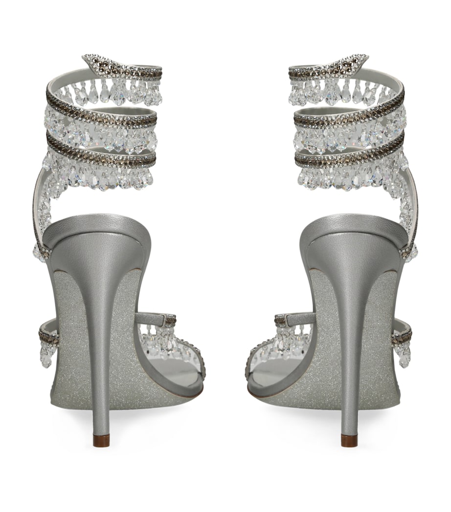 Satin Chandelier Heeled Sandals 105 GREY Image 2