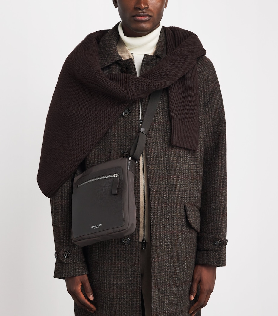 Leather-Trim Cross-Body Bag U6031 Image 5