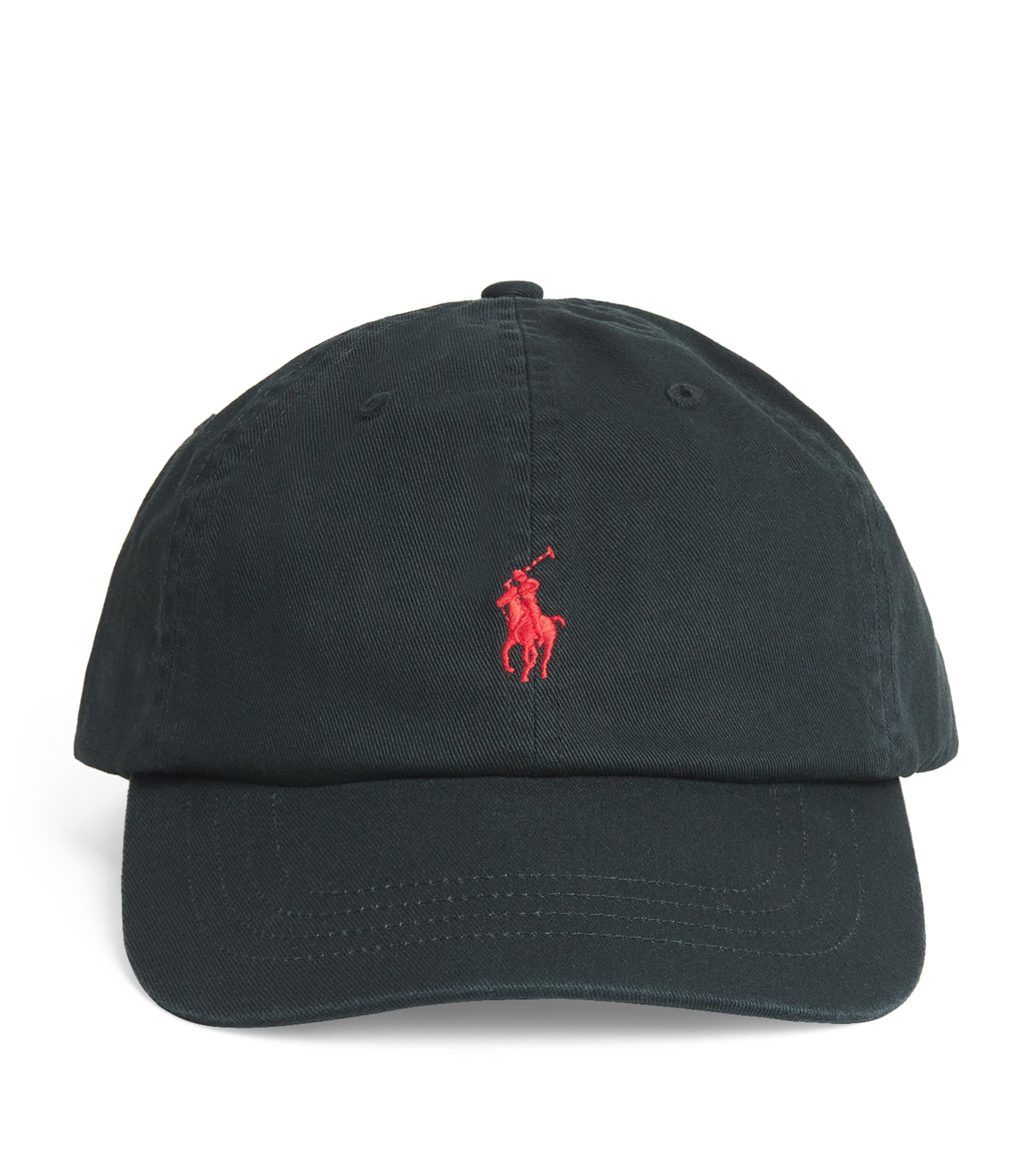 Polo Ralph Lauren Cotton Logo Baseball Cap Black Image 1