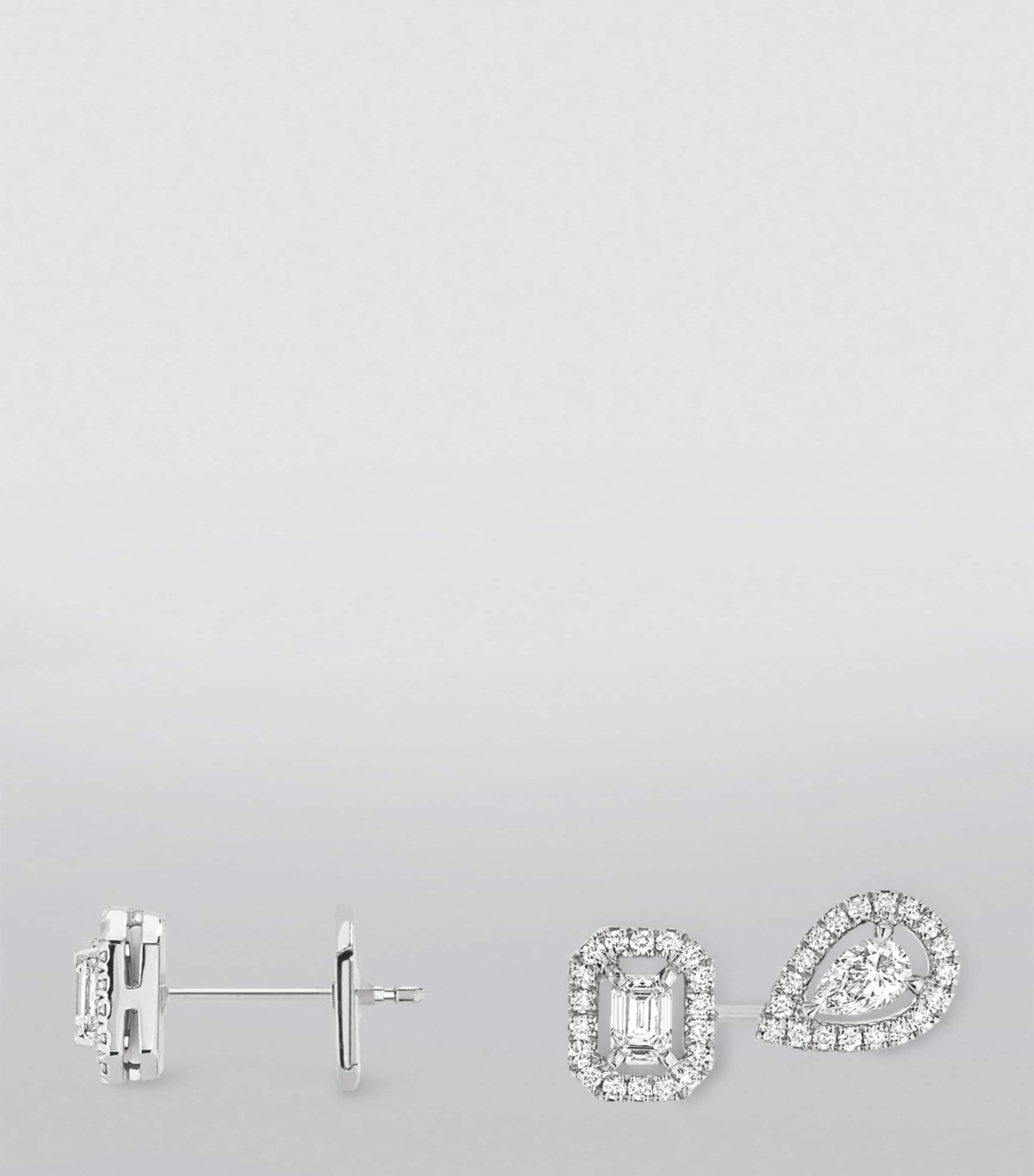 White Gold and Diamond My Twin Earrings WHITE GOLD Image 2