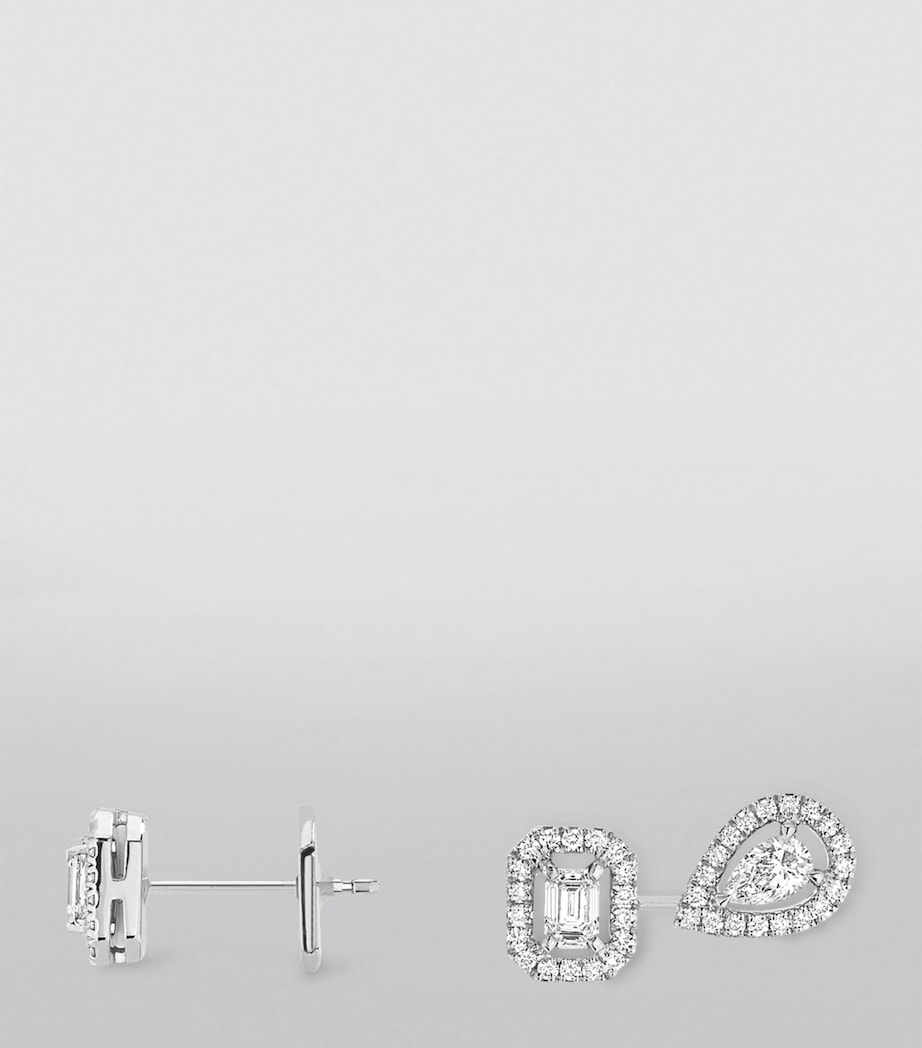 White Gold and Diamond My Twin Earrings WHITE GOLD Image 2