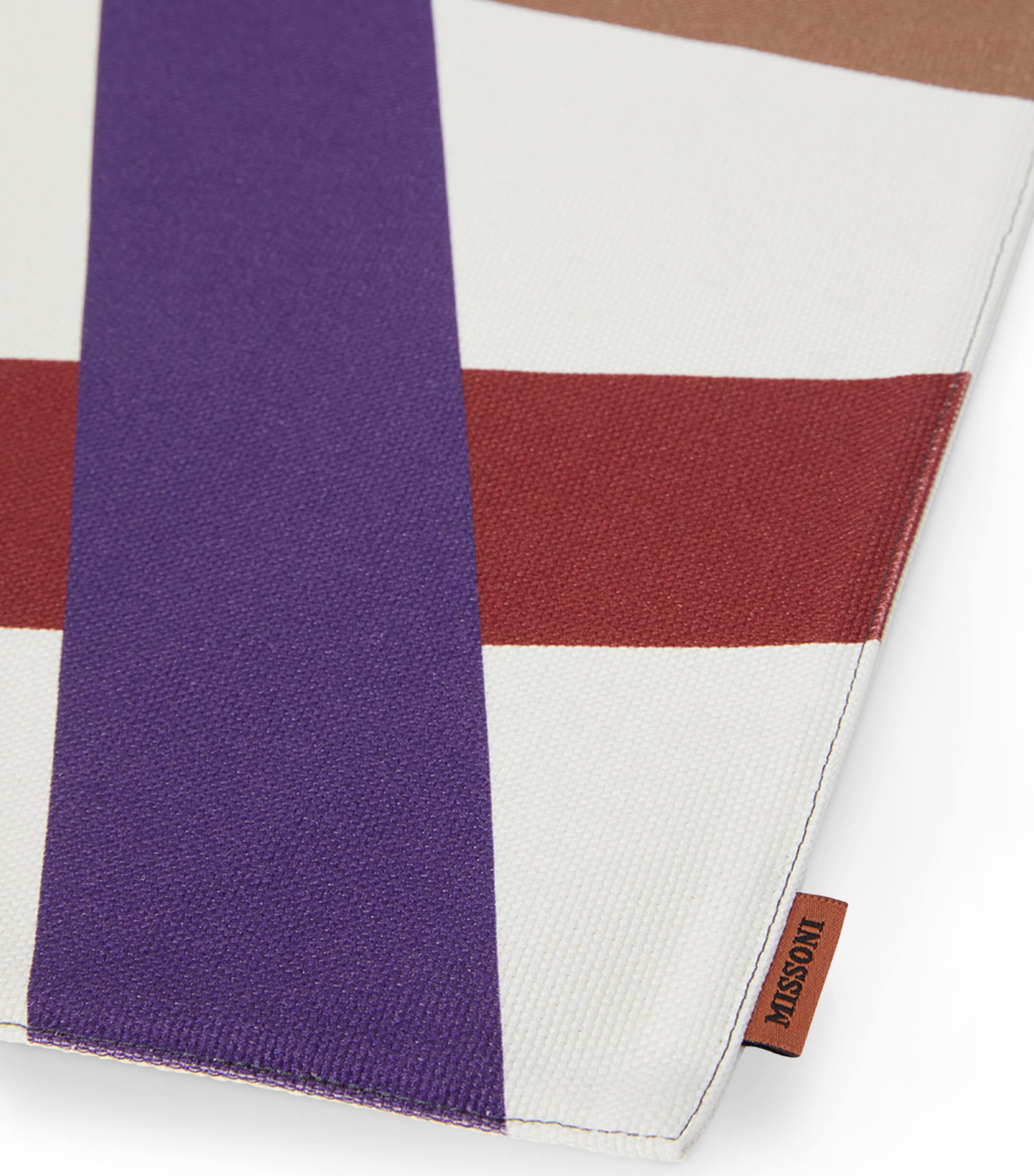 Set of 2 Cotton Nastri Placemats and Napkins MULTICOLOUR Image 2