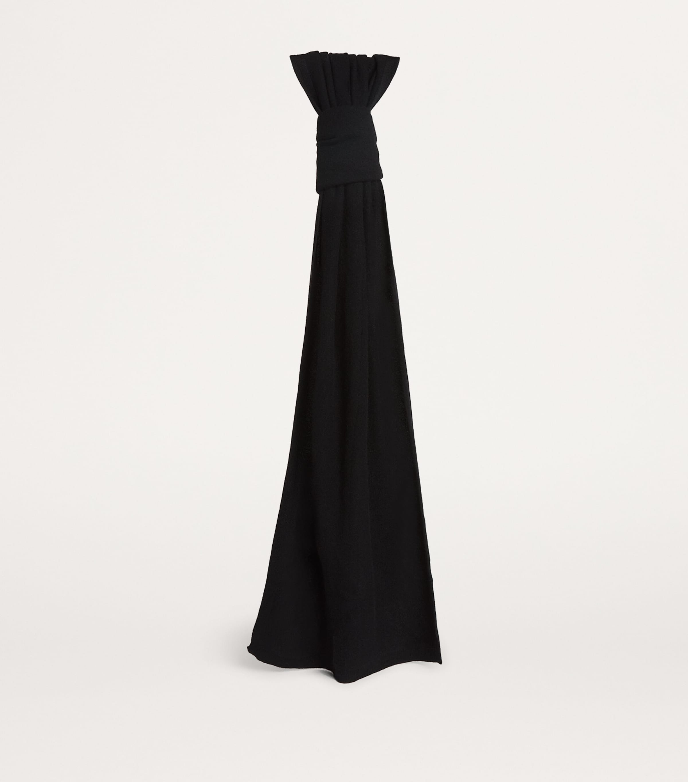 Cashmere Lightweight Scarf BLACK Image 3