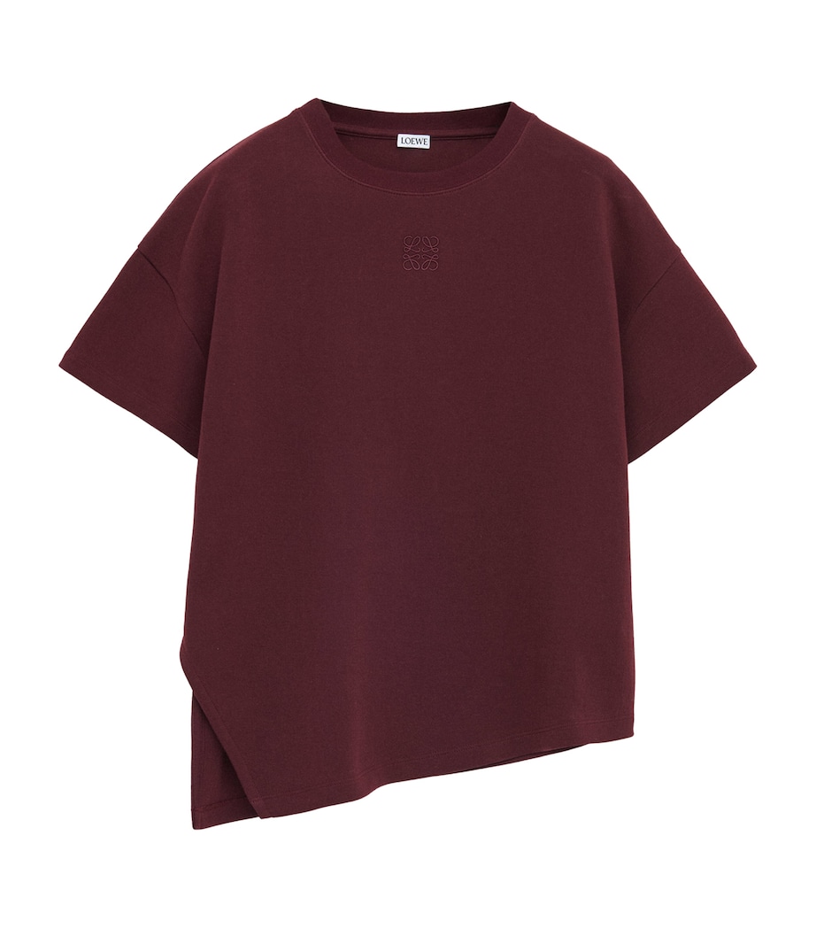 Asymmetric Anagram T-Shirt BURGUNDY Image 1