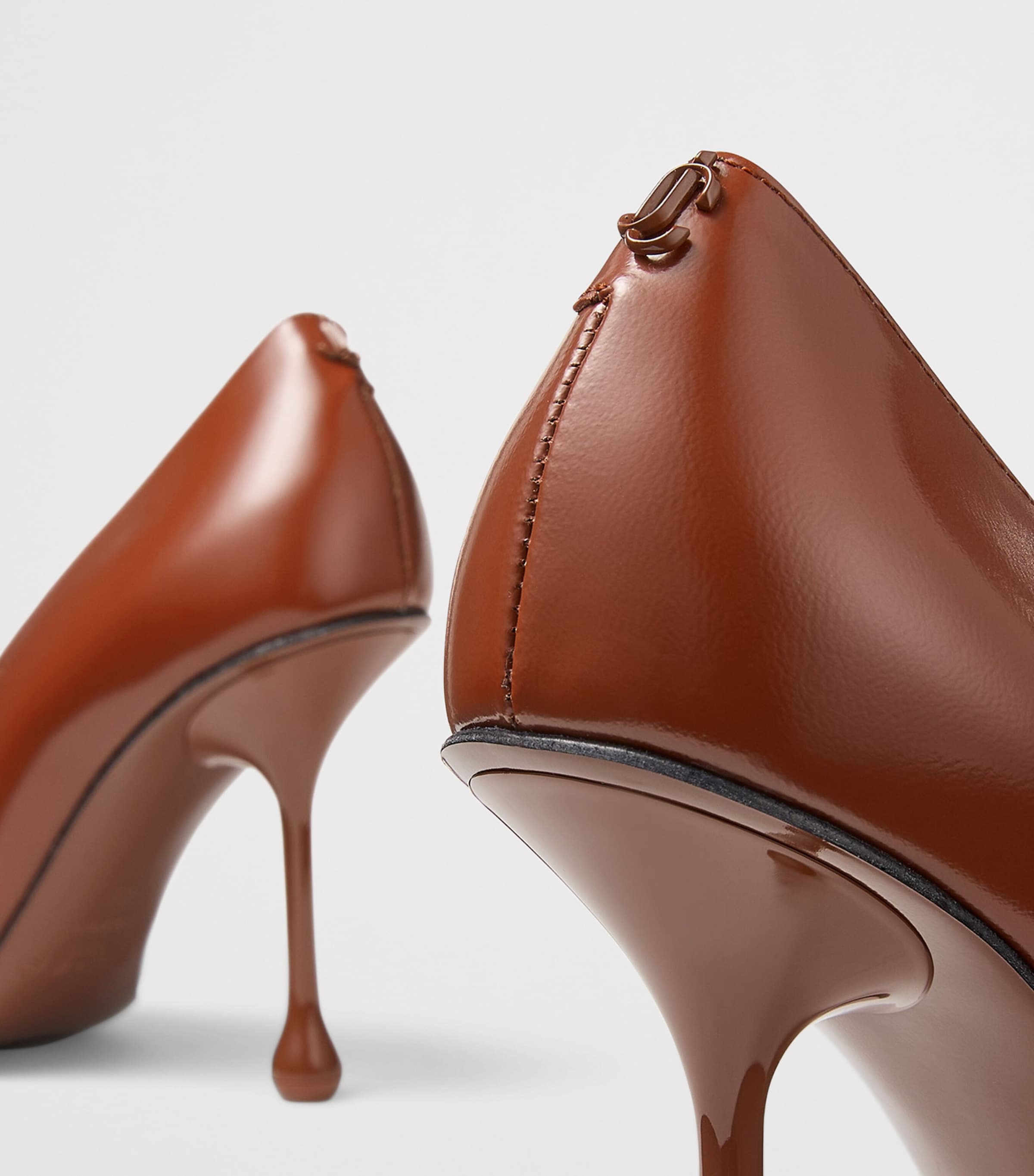Ixia 95 Leather Ombré Pumps COGNAC/BLACK Image 3