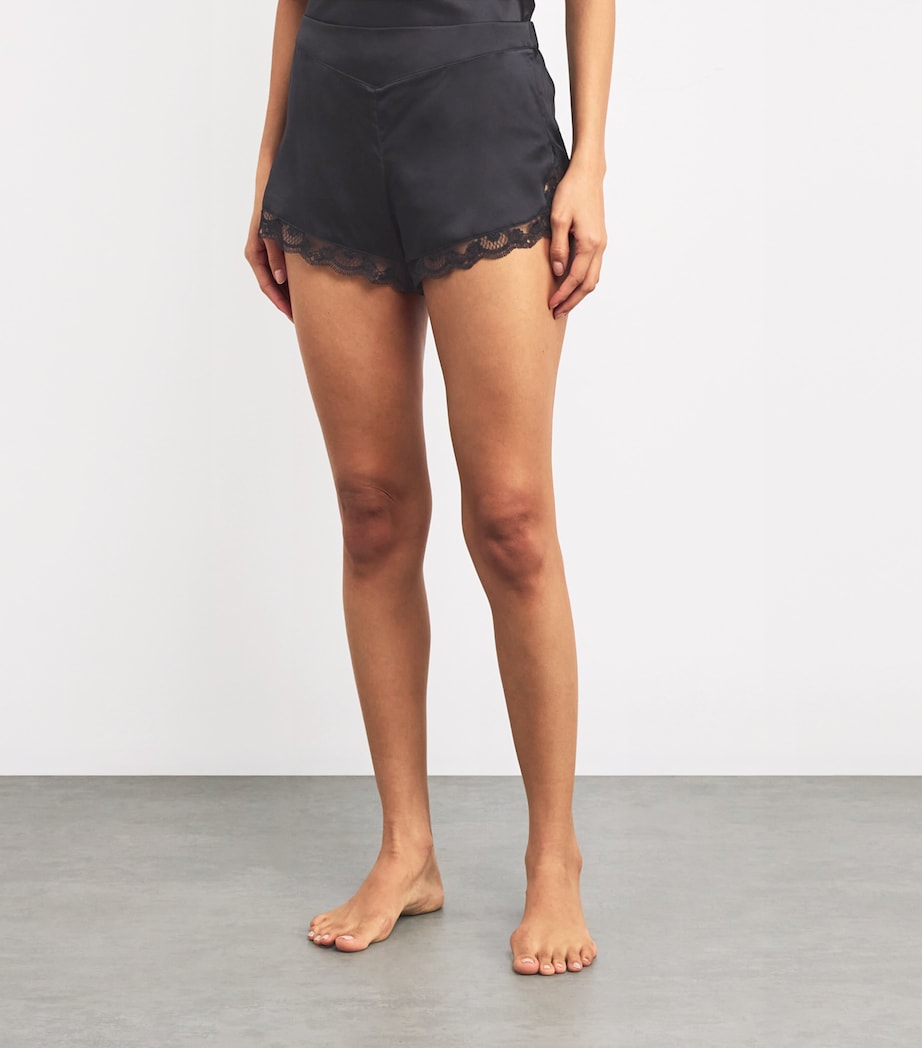 Silk-Blend Love Me Shorts 015 NOIR Image 3